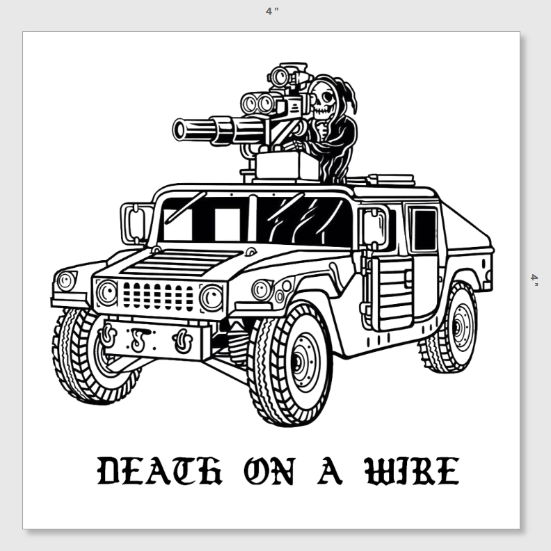 Load image into Gallery viewer, Death On A Wire Sticker
