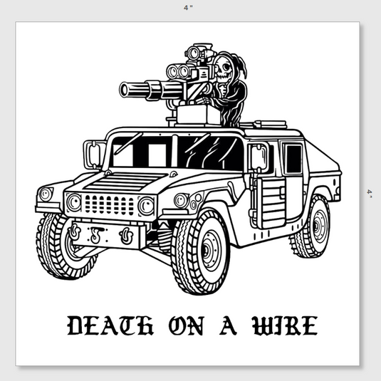 Death On A Wire Sticker