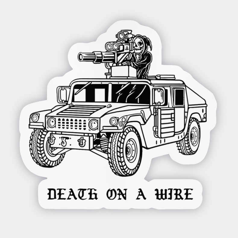 Death On A Wire Sticker