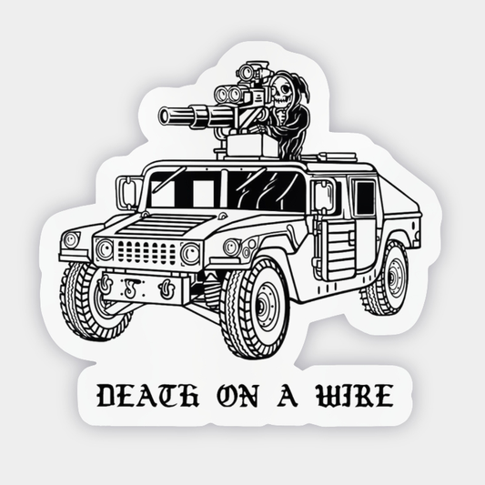 Death On A Wire Sticker