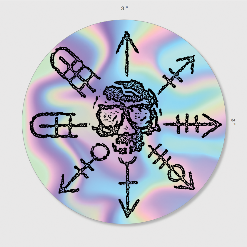 Death's Compass Sticker