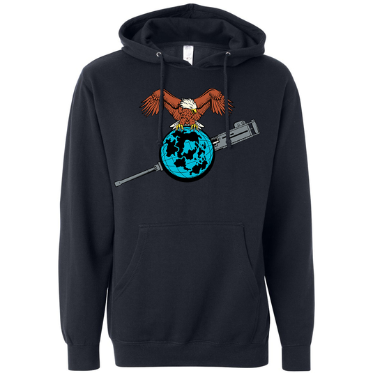 Eagle Globe and Gun Hoodie