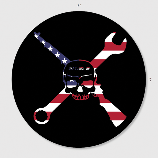 Enablers Up American Flag Sticker