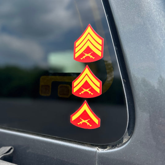 Machine Gunner Rank Stickers