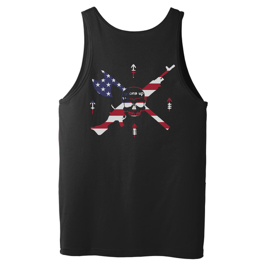 Goons Up American Flag Tank