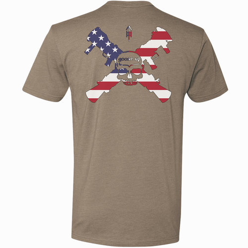 Goose Up American Flag Logo Tee
