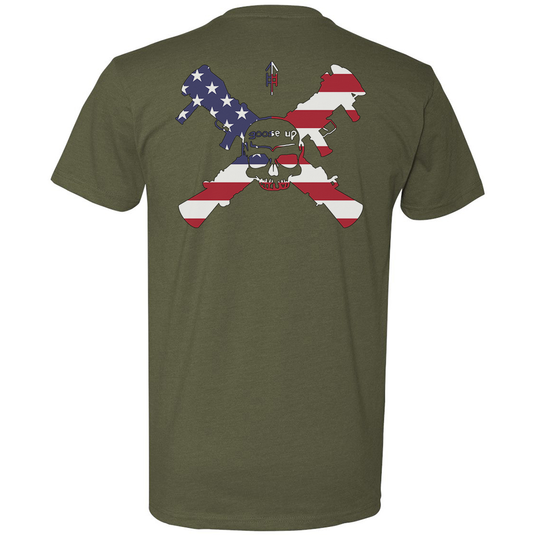 Goose Up American Flag Tee