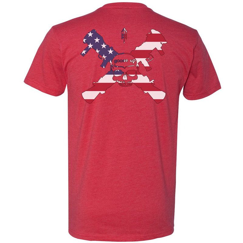 Load image into Gallery viewer, Goose Up American Flag Tee
