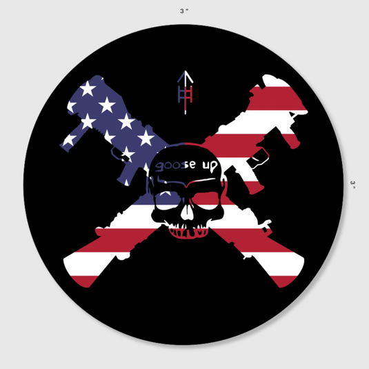 Goose Up American Flag Sticker