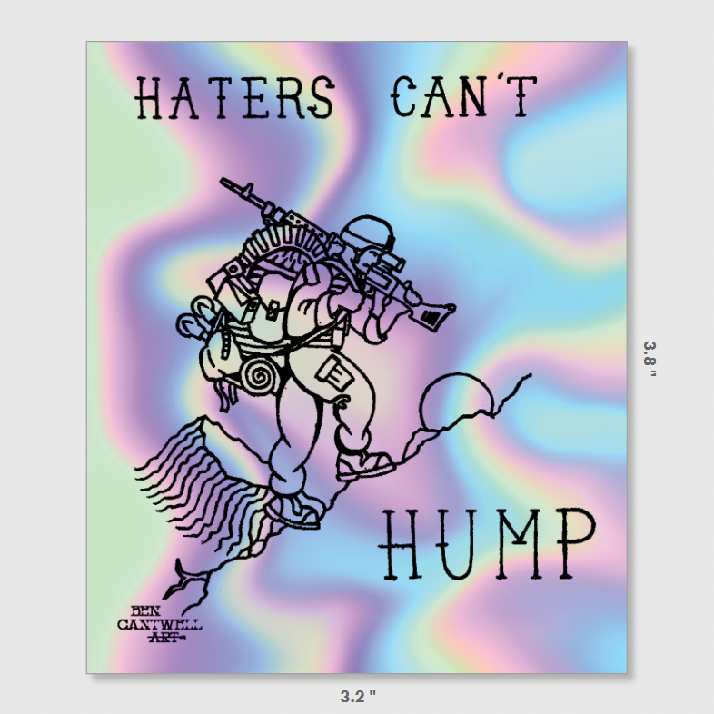 Load image into Gallery viewer, Haters Can&#39;t Hump Sticker
