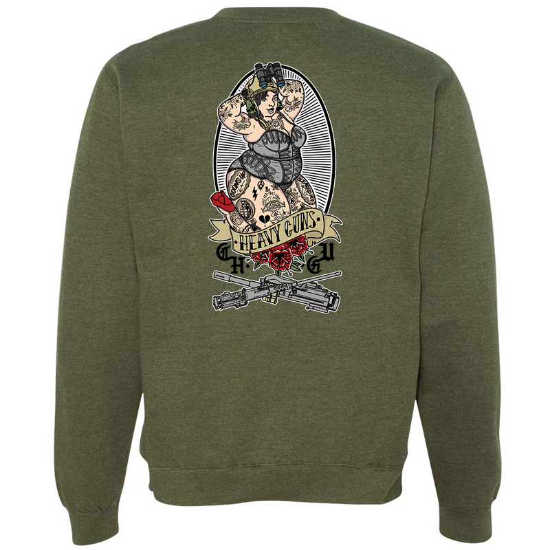 Load image into Gallery viewer, Heavy Guns Pin Up Sweatshirt
