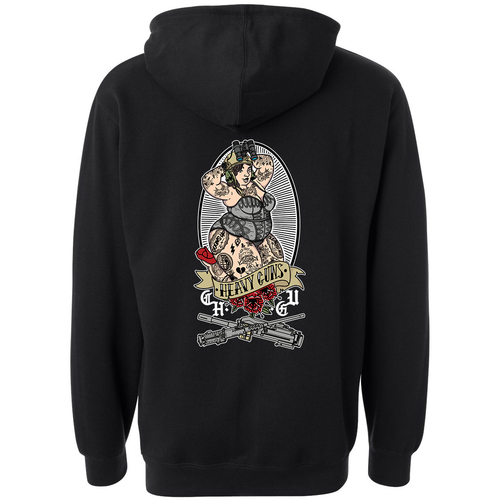 Heavy Guns Pin Up Hoodie