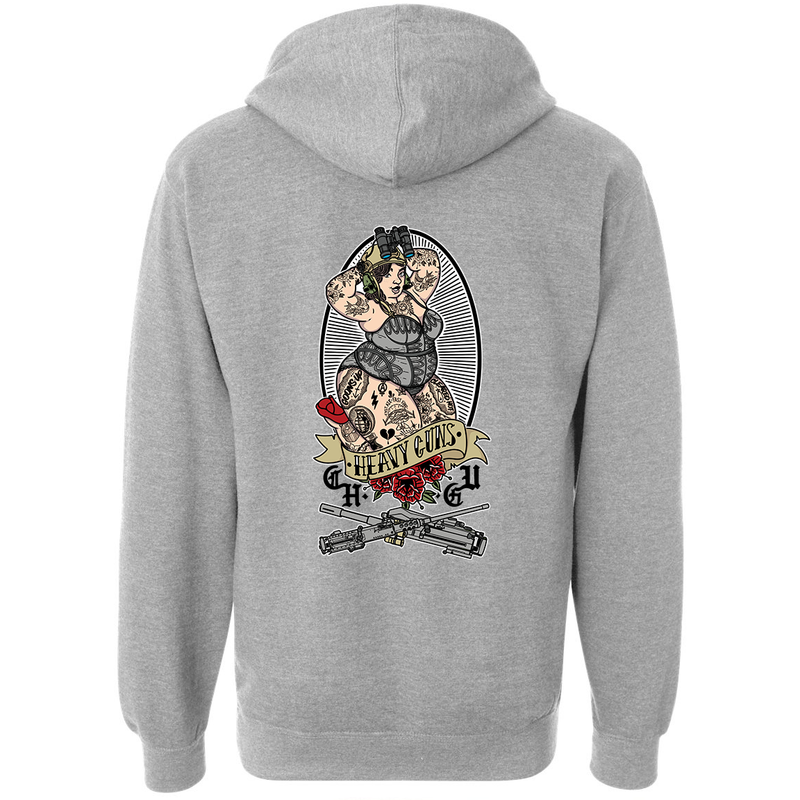 Load image into Gallery viewer, Heavy Guns Pin Up Hoodie
