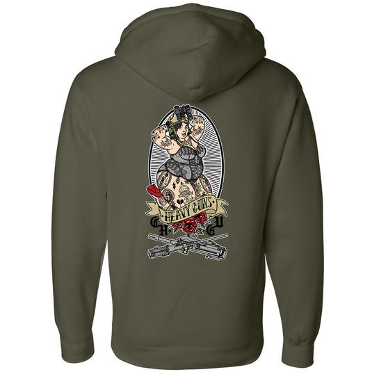 Heavy Guns Pin Up Hoodie