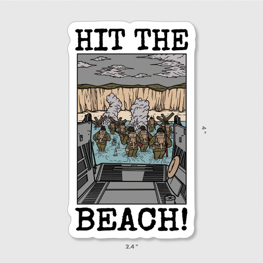 Hit The Beach Sticker