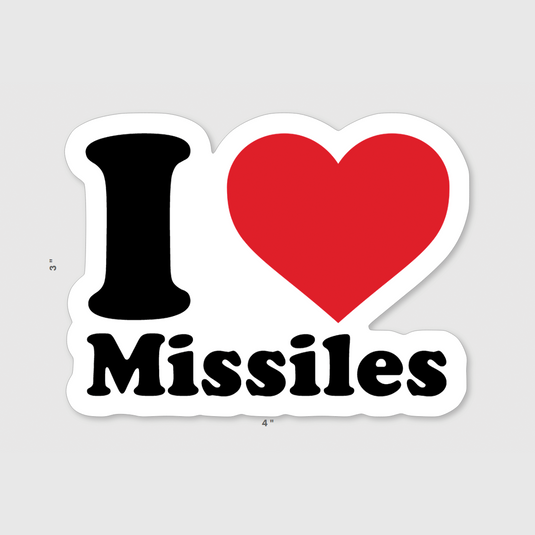 I Love Missiles Sticker