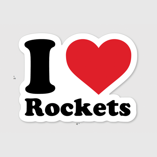 I Love Rockets Sticker