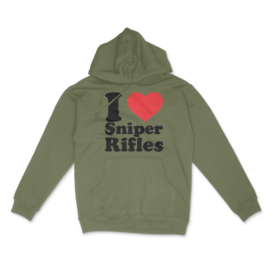 I Love Sniper Rifles Hoodie