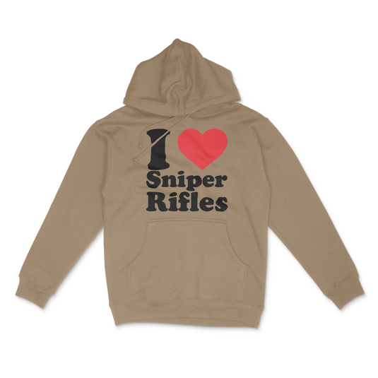 I Love Sniper Rifles Hoodie