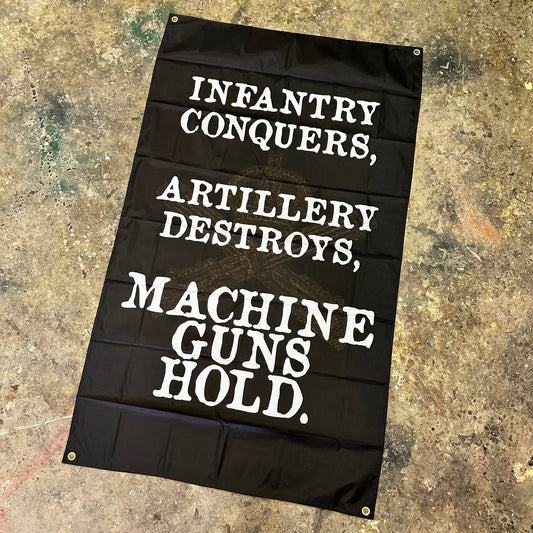 Machine Guns Hold Flag