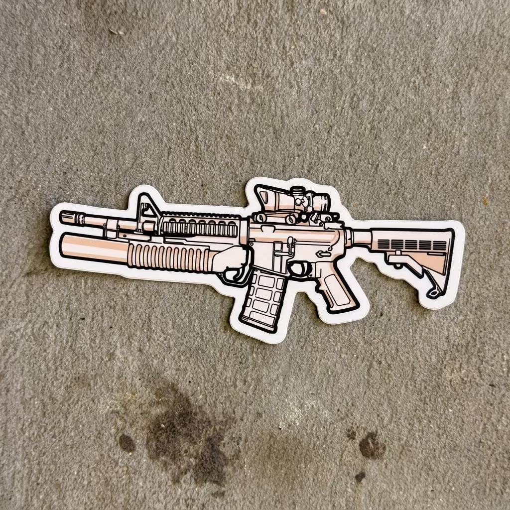 M4 w/203 Sticker 