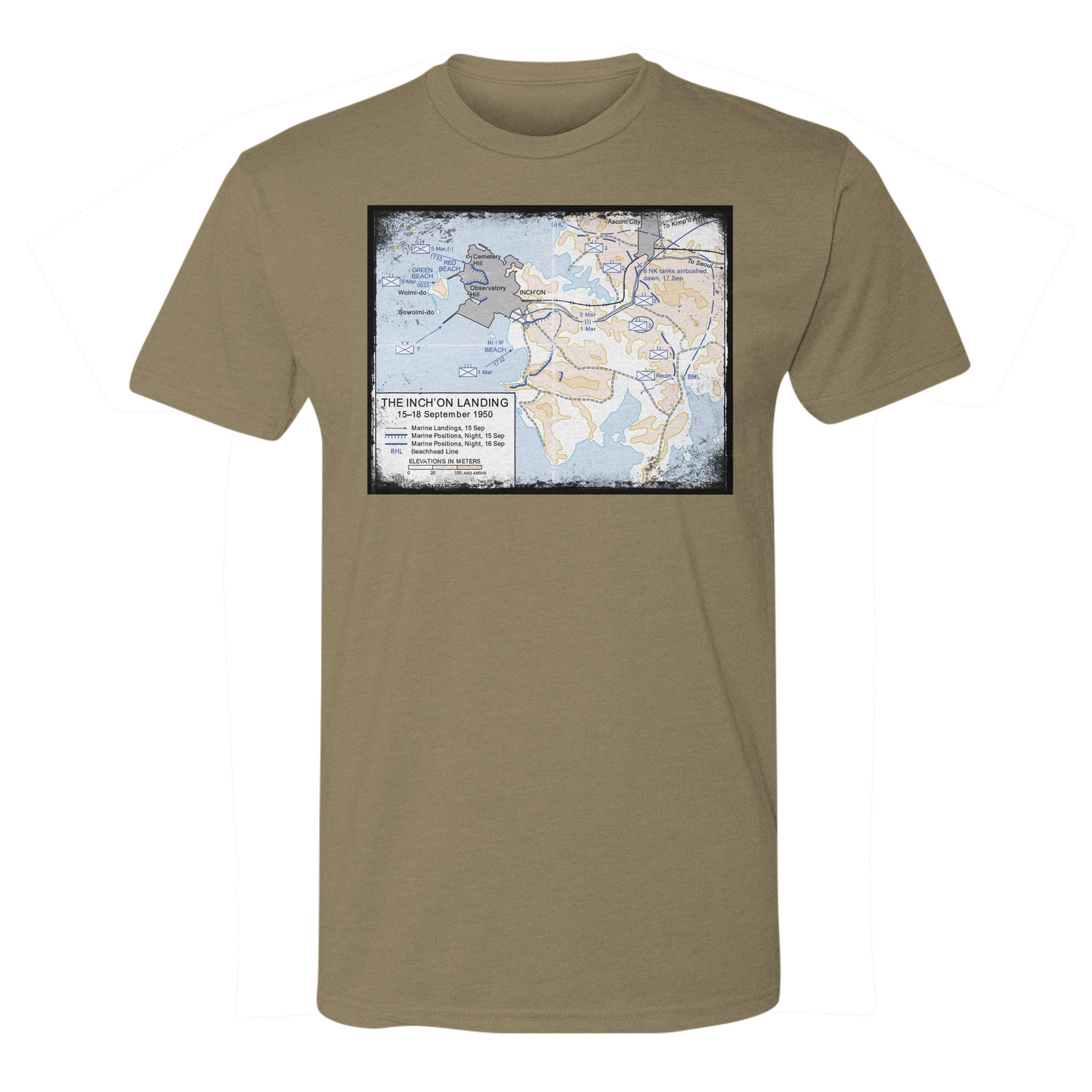 Inchon Battle Map Tee