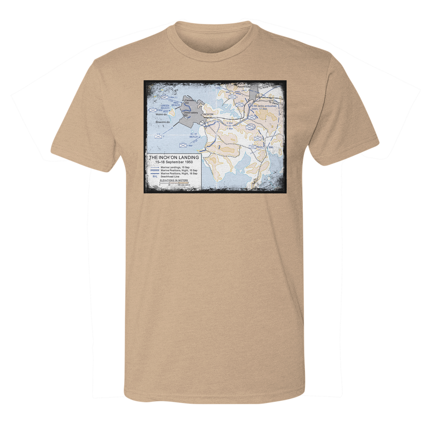 Inchon Battle Map Tee