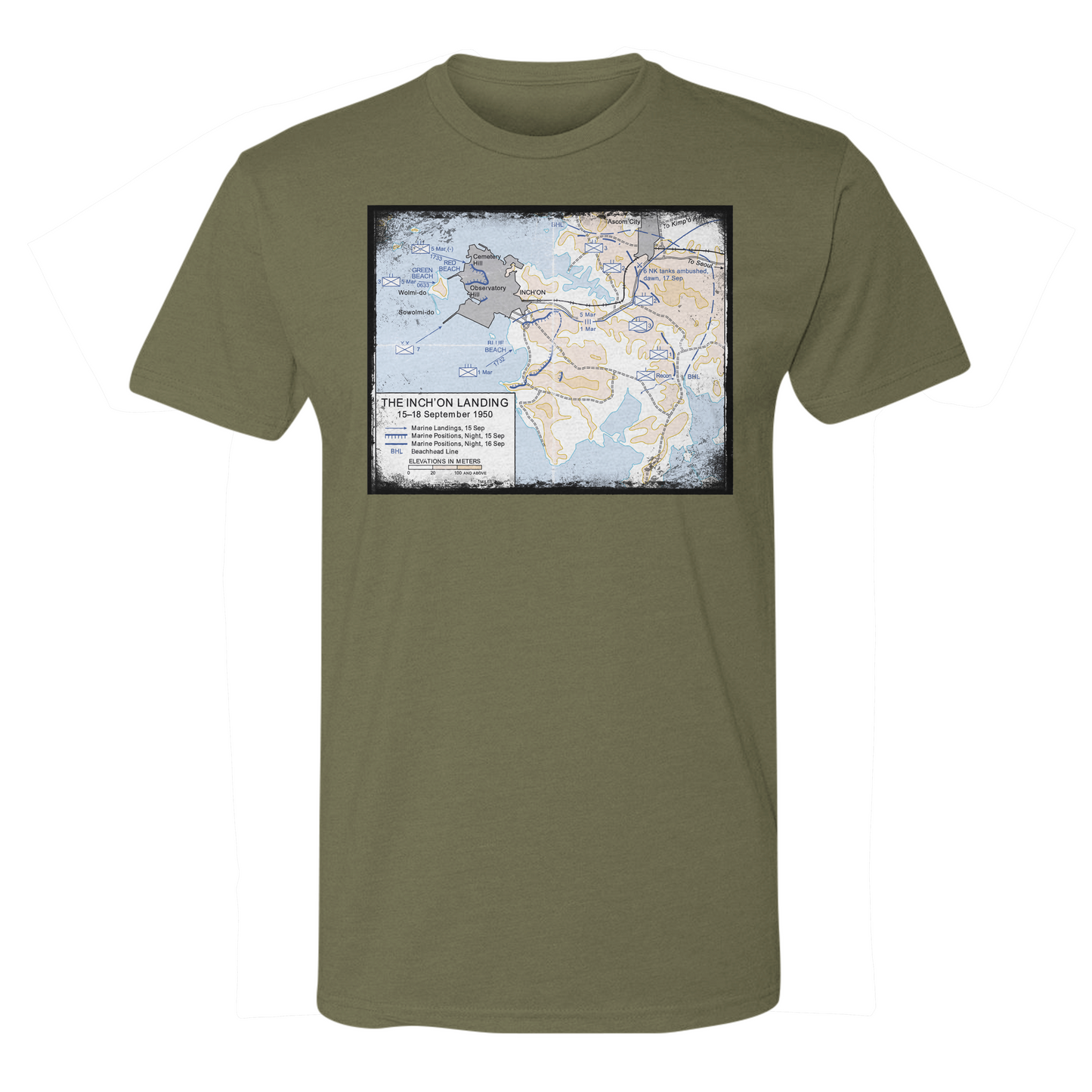 Inchon Battle Map Tee