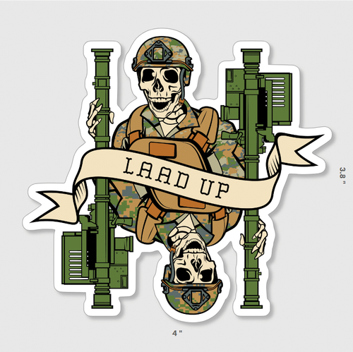 LAAD Gunner Death Card Sticker