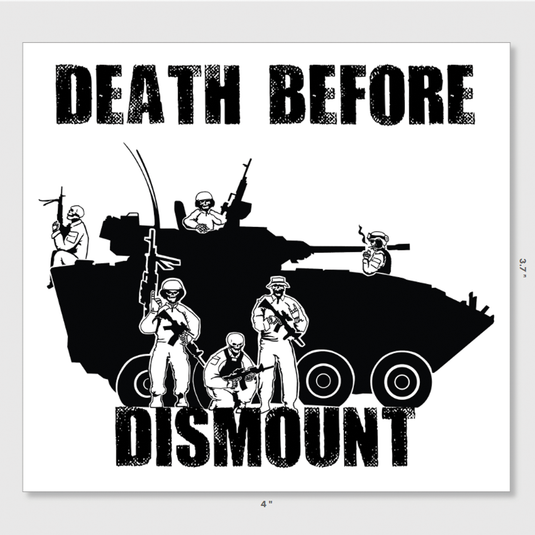 LARSOC Death Before Dismount Sticker