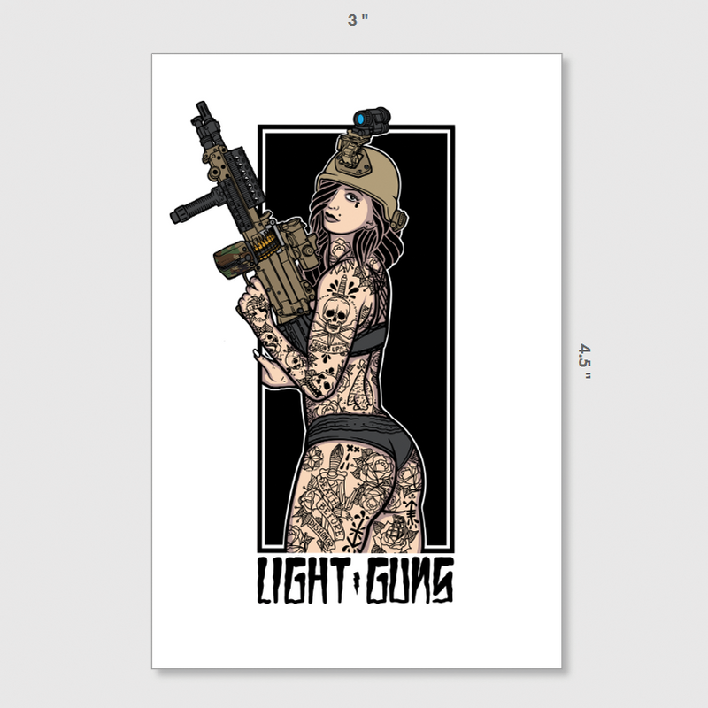 Load image into Gallery viewer, Light Guns Pin Up Sticker
