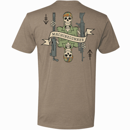 Machine Gunner Death Card Tee