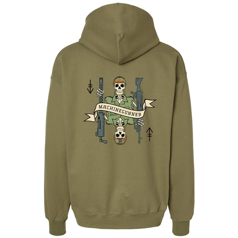 Load image into Gallery viewer, Machine Gunner Death Card Hoodie
