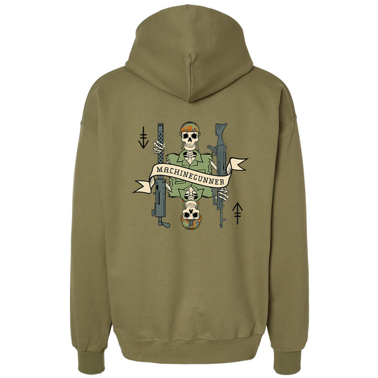 Machine Gunner Death Card Hoodie