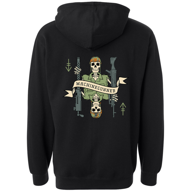 Load image into Gallery viewer, Machine Gunner Death Card Hoodie
