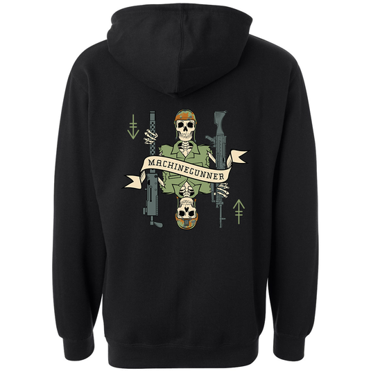 Machine Gunner Death Card Hoodie