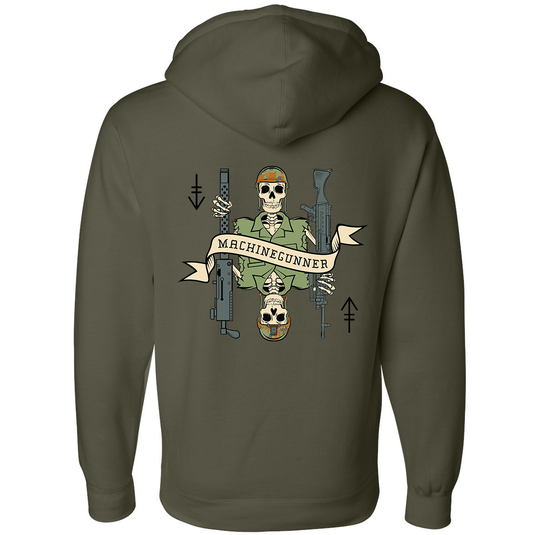 Machine Gunner Death Card Hoodie