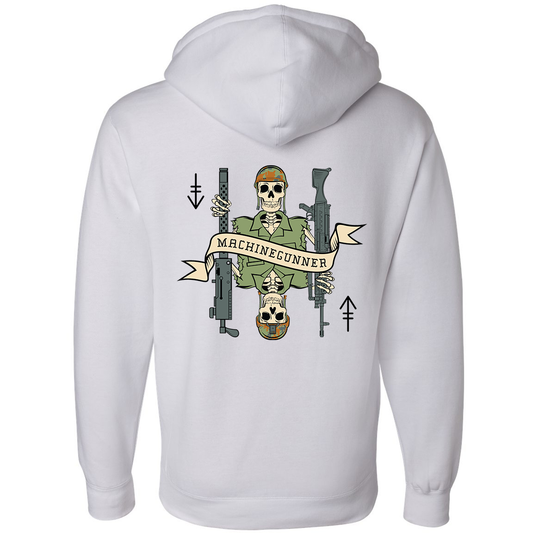 Machine Gunner Death Card Hoodie