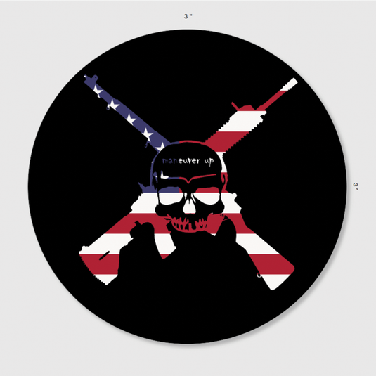 Maneuver Up American Flag Sticker