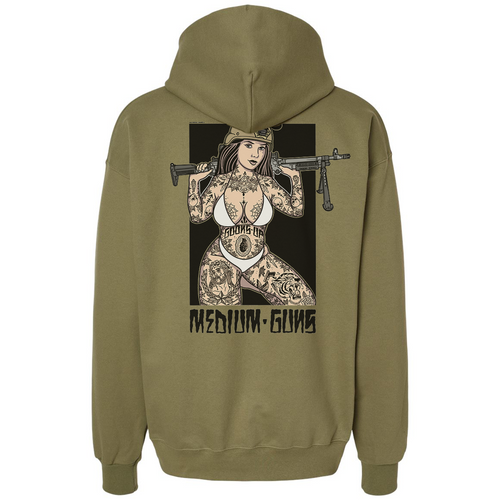 Medium Guns Pin Up Hoodie