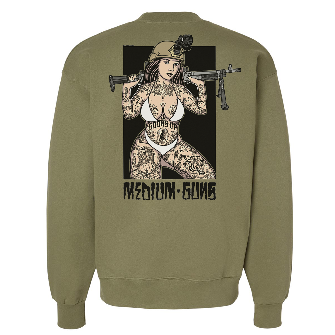Medium Guns Pin Up Sweatshirt