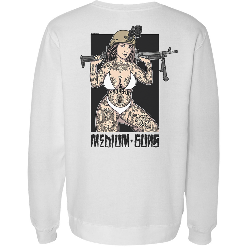 Load image into Gallery viewer, Medium Guns Pin Up Sweatshirt
