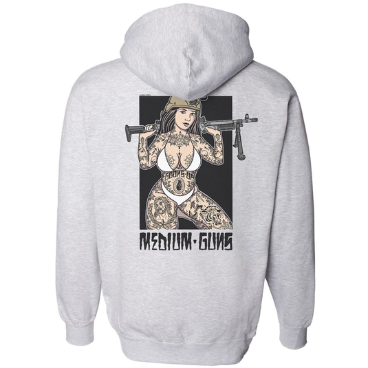 Medium Guns Pin Up Hoodie