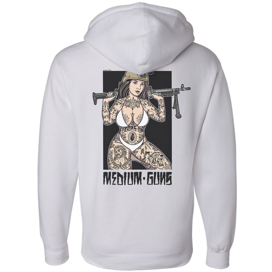 Medium Guns Pin Up Hoodie