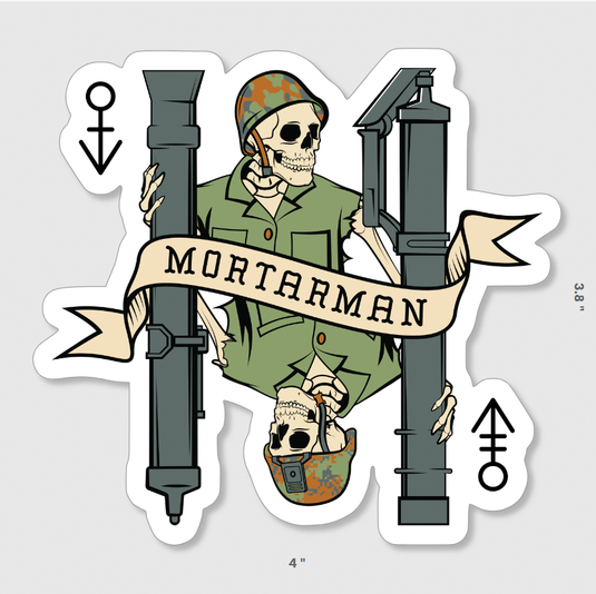 Mortarman Death Card Sticker