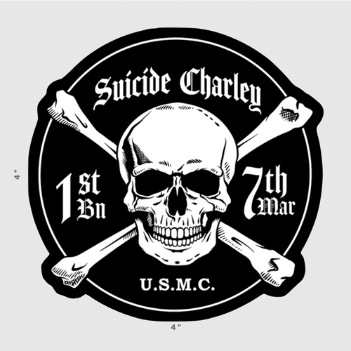 1st Battalion 7th Marines Suicide Charley Sticker