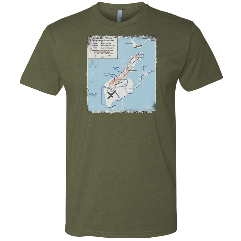 Load image into Gallery viewer, Peleliu Battle Map Tee
