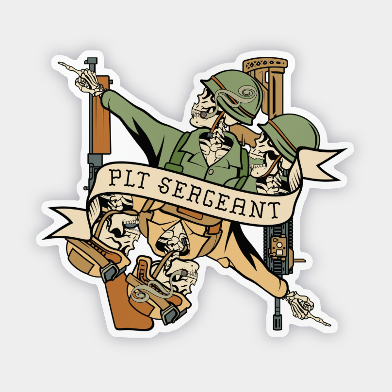 Platoon Sergeant Death Card Sticker
