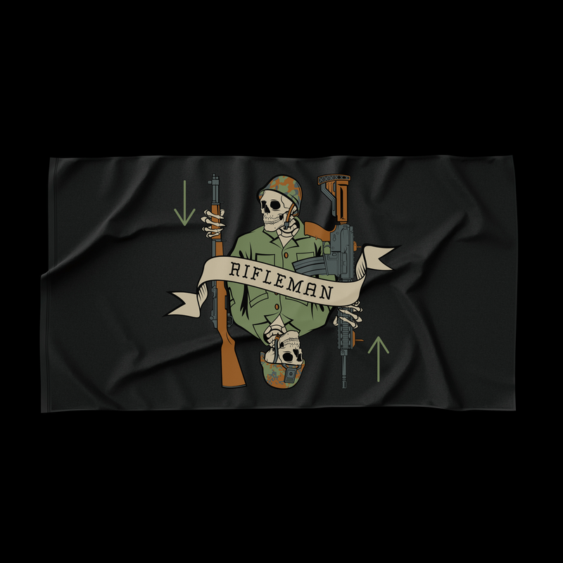 Load image into Gallery viewer, Rifleman Death Card Flag
