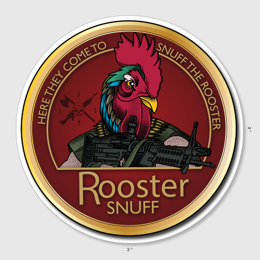 Rooster Snuff Sticker